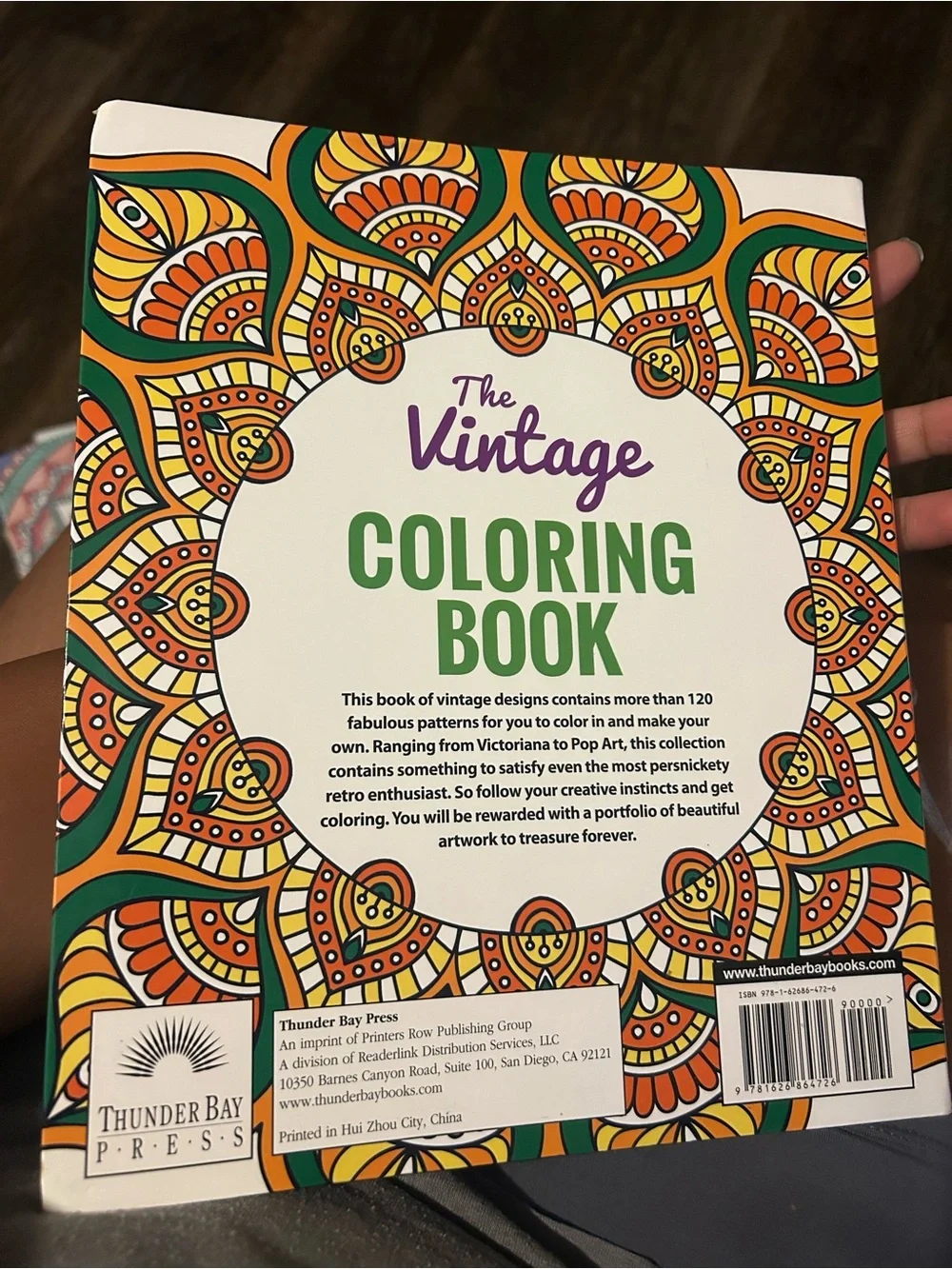 Vintage Coloring Book – Green & Orange